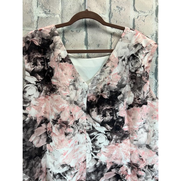Tahari Women's Floral-Print Scuba Sheath Knee Length Dress Size 18W - Picture 6 of 9